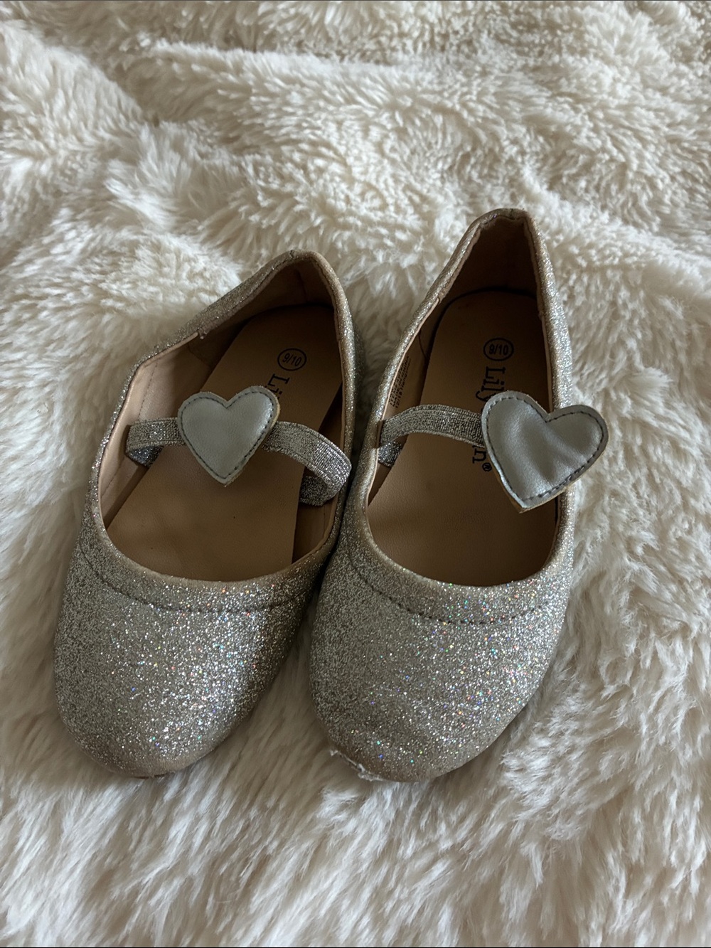 Sparkle Heart Mary Jane Dress Shoes for Kids - Silver